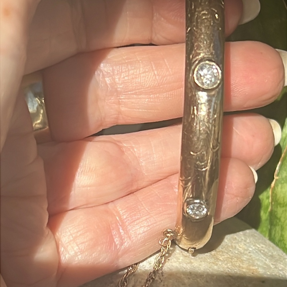 14 karat gold, and one carat diamond bracelet - Picture 4 of 17